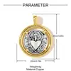 Mariposa europea y americana, luna, sol, dos tonos de oro, colgante de collar DIY de cobre y circón para mujer, accesorios de joyería de corazón y estrella
