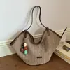 Bolso tejido a mano transfronterizo para mujer, nuevo y moderno 2026, bolso de playa de paja para primavera-verano, bolso de hombro de gran capacidad
