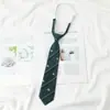 Jk Tie Female Lazy Nude-Free Brown Stripe Japanese Style College Style Decorative Wine Red Dk Shirt Boys Casual