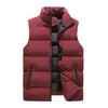 Chaleco ligero de algodón plumón al por mayor transfronterizo para hombre, chaqueta chaleco cálida con capucha para otoño e invierno, corte holgado, top de talla grande