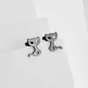 Nuevos Pendientes de Animales de Dibujos Animados Extraterrestres Gato Huecos Simples Estrella Personalidad Pendientes de Cartílago Venta al por Mayor