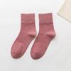 Calcetines nuevos de primavera y verano para mujer de media pantorrilla para hombre ins de moda estilo japonés y coreano color caramelo versátiles gruesos de color sólido de algodón