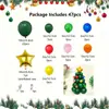 Balões de Natal Transfronteiriços Coluna de Árvore de Natal Conjunto de Balões Vermelho e Verde Cenário de Tecido para Evento de Feriado em Shopping