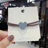 Goma de Pelo de Corazón Colorida Estilo Coreano Cuerda para el Cabello Simple de Alta Elasticidad para Mujeres Coleta Moño Accesorios para el Cabello Goma de Pelo