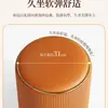 Taburete de Maquillaje, Silla de Tocador, Habitación de Niñas, Manicura, Lujo Ligero, Sensación de Gama Alta, Vestidor, Taburete Redondo con Capacidad de Almacenamiento, Estilo Crema