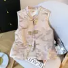 Qualidade garantida, redutor de idade, novo colete estilo chinês para mulheres de meia-idade, nova coleção outono/inverno, de alta qualidade e elegante, com botões de nó chinês tradicionais