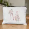 Bolsa de Almacenamiento con Cremallera Transfronteriza de Amazon Bolsa de Lino Bolsa de Almacenamiento para Artículos de Tocador Estuche para Lápices de Estudiante Bolso Cosmético Multifuncional para Mujer