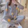 2022 Nuevo conjunto de dos piezas de ropa de casa para hermanas talla grande de moda japonesa y coreana casual casual pijama de seda femenino