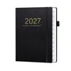Planeador de tapa dura transfronterizo 2027, agenda de tapa dura A5, cuaderno de registro de autodisciplina para el trabajo y el estudio