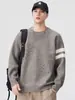Ropa de Hombre Fengshe / Nueva Sudadera de Punto con Cuello Redondo de Bloques de Color Otoño e Invierno Chaqueta de Punto Holgada Retro Japonesa Tendencia