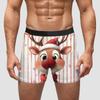 AliExpress Amazon Transfronterizo Regalo de Navidad Año Nuevo Ropa Interior para Hombre Seda de Leche Cintura Media Alta Elasticidad Alta Transpirables Pantalones Cortos