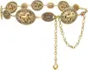 Corrente de Cintura de Flor de Metal Vintage para Mulheres, Fashion e Simples, Corrente Versátil para Decoração de Vestido, Mais Vendido na Amazon