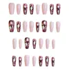 WM-229 Uñas Postizas de Cristal Pastel Cortas T Spice Girls Moda Pura Temperamento Sencillo Usando Piezas de Uña Venta al por Mayor