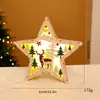 Lámpara decorativa de estrella de cinco puntas navideña adornos Tienda de decoración navideña escaparate Lámpara decorativa de madera decoración pequeña en stock