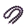 Pulsera larga de joyería con cuentas de amatista, cuentas sueltas semiacabadas en stock, pulsera de cuentas redondas, accesorios de cuentas para bricolaje, venta al por mayor