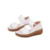 Sandalias de Suela Gruesa para Mujer, Nuevos Zapatos de Verano 2026 para Mujer, Zapatos de Madre, Sandalias de Cuero para Maternidad, Sandalias de Plataforma con Tira Trasera