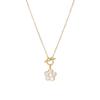 Acero de Titanio Seguro No se Desvanece Collar Cadena de Clavícula Dama Princesa Diseño de Dibujos Animados Collar para Niños Galvanizado con Oro Real Joyería