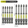 Nunchakus D2 cabeça de lote cruzada magnética forte antiderrapante com cabo hexagonal serrilhado broca elétrica manual copo chave de fenda elétrica estendida
