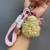 Cadena para Teléfono, Llavero, Colgante para Bolso, Colgante para Coche de Oro Puro 999 Dios de la Riqueza que Atrae la Fortuna, Regalo para Amigos Hombres y Mujeres