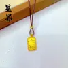 Collar Colgante Cuadrado Pequeño de Gato de la Suerte Hielo Triturado Estilo Nuevo para Mujer, Cadena para Clavícula Exquisita Linda de Lujo Ligero Venta al por Mayor