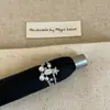 Anel Aberto de Camada Dupla Pérola Estrela Olho de Gato Feminino Leve Luxo Nicho Moda Versátil