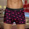Novidade Dia dos Namorados 2024 Shorts de Roupa Íntima Masculina Boxer de Cintura Média Roupa Íntima Estampada Dia dos Namorados Europeu e Americano Amazon