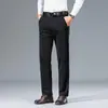 Primavera 2026 Lana Seda Regular Mediana Espesor Casual de Negocios Pantalones de Vestir para Hombre Pantalones Formales Pantalones Elásticos para Hombre