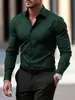 Camisas de Vestir para Hombre, de Manga Larga, Adecuadas para Trajes, Camisas Profesionales de Trabajo para Hombre, No de Algodón, Camisas Blancas para Fotos de Identificación