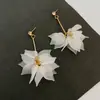Pendientes Elegantes de Verano Estilo Pequeño Fragante Hada Populares Múltiples Capas Pétalos de Flor de Hielo Mismo Estilo Borla Larga Pendientes para Mujer