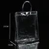 Bolsas de Tote de PVC al por mayor en stock, Bolsas de Cierre de Plástico Personalizadas, Bolsas de Empaque para Cosméticos, Bolsas Transparentes para Regalos