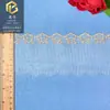 Encaje Bordado de Malla Color Oro Rosa con Estrellas y Rayas, Venta Directa del Fabricante, Encaje Lolita Bordado por Computadora de 7.5 cm