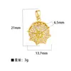 Accesorios para joyería diy directos de fábrica colgante H chapado en cobre colgante simple de piedra ojo de gato colgante de cisne microincrustado sin cadena