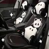 Almohada cervical para reposacabezas de coche de panda cómoda espuma viscoelástica cojín de asiento de coche universal cuatro estaciones cojín lumbar para coche