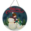 Adornos de Madera Colgantes Redondos Colgantes para Árbol de Navidad Letreros para Puerta Plantas Verdes Decoraciones para Árbol de Navidad Pinturas Colgantes