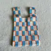 Bolso de Mano Grueso de Alto Peso Estilo Ins, Bolso Tote de Moda, Bolso Cubo Sencillo, Bolso Tejido para el Día de la Diosa