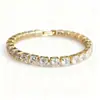 Pulsera de Tenis Super Brillante con Diamantes Completos Pulsera de Cristal Blanco Pulsera de Diamantes de Lujo Ligero para Mujer Regalo de Cumpleaños Transfronterizo Europeo y Americano