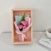 Día de San Valentín Día de la Madre Flor de Jabón Día del Maestro Regalo Flor de Jabón Clavel 3 Cajas Evento Ramo Pequeño Inauguración