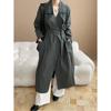 Conjunto de Oficina para Commuting de Sinan Estilo Francés de Gama Alta Solapa Adelgazante Gabardina Larga Sn7936