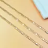 Pulseira de Corrente para Casal Masculina e Feminina da Moda Europeia e Americana Mais Vendida Transfronteiriça Corrente Cubana Plana Banhada a Ouro 18K Cobre