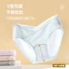 Ropa Interior Nueva para Mujeres Embarazadas 7A Bacteriostática Parte Inferior Entrepierna Suave y Transpirable Forma V Cintura Baja Ropa Interior de Soporte Abdominal Absorción de Humedad y Transpirabilidad