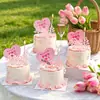 2026 Día de la Madre Feliz Decoración de Pastel Tarjeta de Corazón Acrílico Cadena de Perlas Topper Feliz Día de la Madre