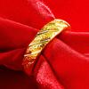 Anillo de pareja de sarga de moda con lluvia de meteoritos, imitación de oro arena de Vietnam, chapado en oro de 24 quilates, fabricantes de anillos de apertura al por mayor
