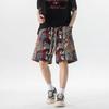Verão 2025 Novo Shorts Masculinos da Moda Bordado Pesado Floral Tamanho Grande Masculino Solto Estiloso Calças Casuais de Cinco Pontos