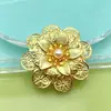 Abanico Redondo Estilo Antiguo DIY Hierro Metal Decoración de Boda Flor de Metal Soldada por Aspersión Multicapa Accesorios para Tocados Estilo Chino Xiuhe