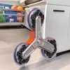 Carrinho de compras com rodas para subir escadas rodas triangulares carrinho resistente tamanho grande para levar para o andar de cima escada de subir escadas rodas para compras carrinho de puxar pequeno rodas universais