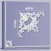 Tira de Borda para Parede de Fundo de TV com Flor de Canto Francês em Linha de PU Imitação de Gesso Tira Decorativa Teto Estilo Europeu Americano