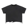 Etai Roupas Masculinas Algodão Puro de Alta Qualidade T-shirt Masculina Boxy Desgastada de Manga Curta T-shirt Estilo Retro Street Destruction Manga Curta Masculina