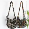 Bolso Cruzado de Felpa Estampado con Cordón Nuevo, Bolso de Hombro Casual de Nicho, Bolso de Compras Portátil para Mujer, Bolso Tote de Moda