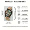 Popular Transfronterizo para Mujer Casual Correa de Cuero con Textura de Madera Esfera Digital Grande Reloj Rayado Retro Reloj para Estudiantes para Mujer