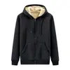 Suéter cárdigan cálido de terciopelo de cordero para hombre, nuevo, de otoño e invierno, con capucha y cremallera, combina con todo, abrigo grueso informal con forro polar